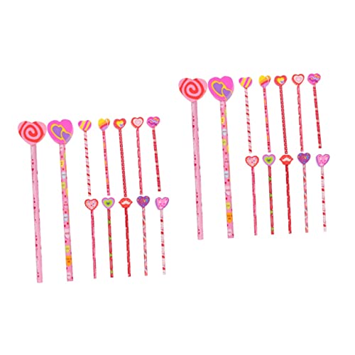 MAGICLULU 48 Stk Valentinstag Bleistift Belohnungsstifte Schreibstifte Partygeschenke Für Kinder Süße Bleistifte Mit Radiergummi Kinder Zeichnen Bleistifte Holz Radierkopf Student Niedlich von MAGICLULU