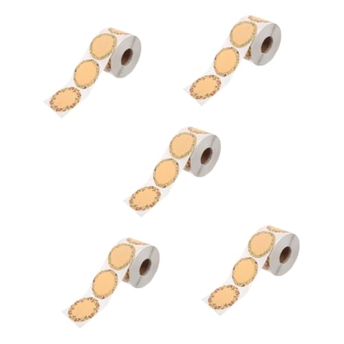MAGICLULU 5 Rollen Geschenkname Tag Aufkleber-Etiketten Selbstkleberetikett klebrig Gruß dekoration selbstklebender Aufkleber für Briefumschläge dekorative Etiketten für Gläser Kraftpapier MAGICLULU 5 Rollen Geschenkname Tag Aufkleber-Etiketten Selbstkleberetikett klebrig Gruß dekoration selbstklebender Aufkleber für Briefumschläge dekorative Etiketten für Gläser Kraftpapier von MAGICLULU