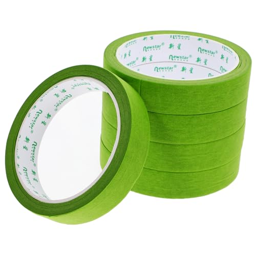 MAGICLULU 5 Stück Abdeckband verpackungsband Maske abklebeband farbe farbig Streifen Kunst Vinyl Beschriftungsband Malerband breites Klebeband Bandbeschriftung auto sprühband Papier Green von MAGICLULU