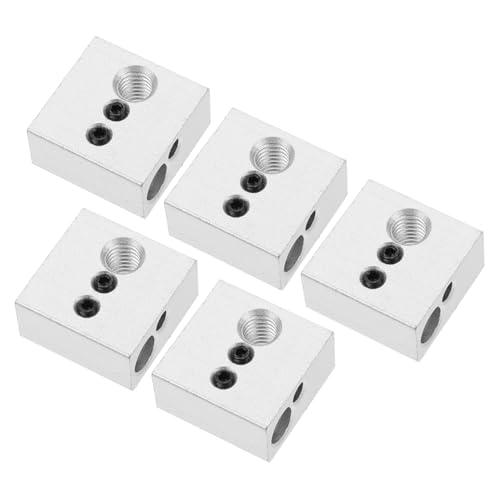 MAGICLULU 5 Stück Heizblockzubehör Beschichteter 3D Drucker Heizblock Extruder Heizblock 3D Druckzubehör Drucker Extruder Ersetzen Sie Extruderzubehör Heißes Aluminium von MAGICLULU