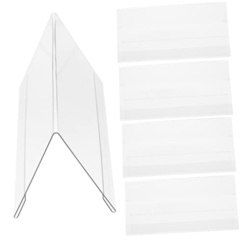 MAGICLULU 5st Konferenztafel Namenskartenhalter Transparenter Zeltkartenhalter Preisschildhalter Schild Mit Namensschild Preisanzeigehalter Tischständer Indikator Acryl Multifunktion 100mm von MAGICLULU