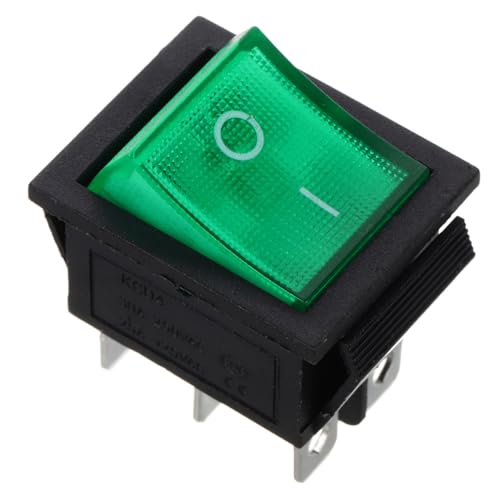 MAGICLULU 6 2 Wippschalter Autoschlüssel Marine Für Toggle Boot Licht Etiketten Yacht Blau Wasserdicht Pin Knopf Rock Lampe Schalter Wippschalter Ein/Aus Schalter Grün Kunststoff von MAGICLULU