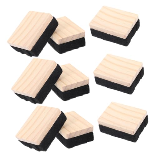 MAGICLULU 60 Stk Mini Tafelwischer Radiergummi, Trocken Abwischbar Staubfreier Tafelwischer Kreide Radiergummi Trockenlöscher Für Whiteboards Kleiner Radiergummi Hölzern Kind von MAGICLULU