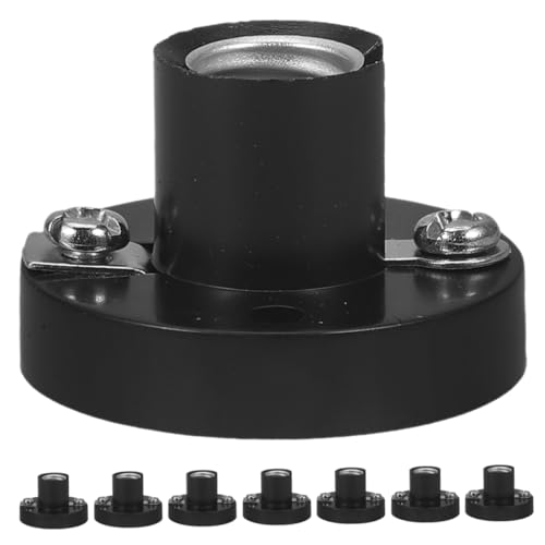 MAGICLULU 8 Stück Schraube Lampenfassung Licht Beleuchtungszubehör Selber Machen Mini-glühbirne Und Fassung Plastik Black von MAGICLULU