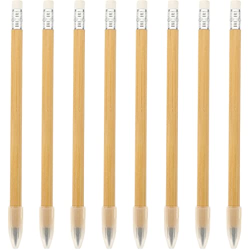 MAGICLULU 8st Graphit-eternity-bleistift Unendlich Bleistift Wiederverwendbarer Holzstift Bleistifte Ewiger Bleistift Für Immer Bleistift Ewige Stifte Bambus Mit Radiergummi Tinte Kind von MAGICLULU