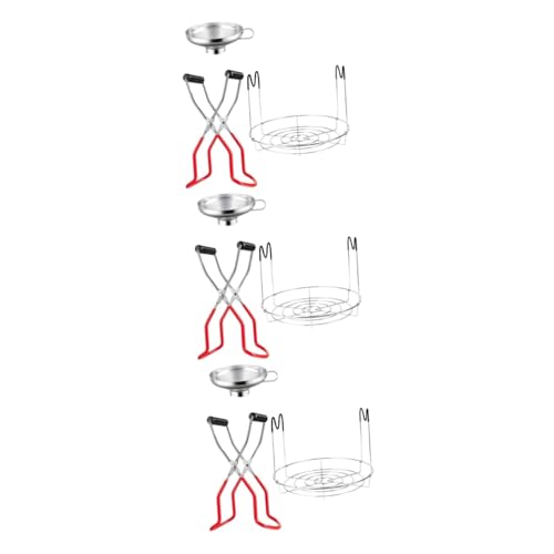 MAGICLULU 9 Stk kann Rack Konservenständer für Einmachgläser Konservenständer-Set für Einmachgläser Glastrichter aus Edelstahl Kruggreifer Einmachglas Zange Einmachglasheber Hebeklemme von MAGICLULU