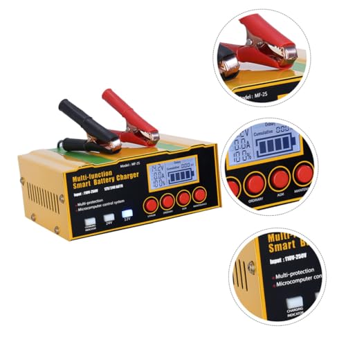 MAGICLULU Akkuladegerät Auto -Batterie -ladegerät Reparatur Werkstatt Ladegerät Automatisches Batterieladegerät Akku-ladegerät Intelligentes Schnellladegerät Legierung von MAGICLULU
