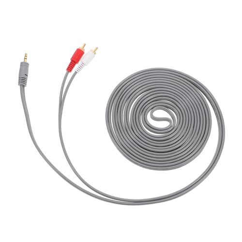 MAGICLULU Audioleitung Draht Wohnung Audio- lautsprecher das Kabel Ersatz-Audiokabel Endstufenkabel Verstärkerkabel kupferbeschichtetes Aluminium Grau von MAGICLULU