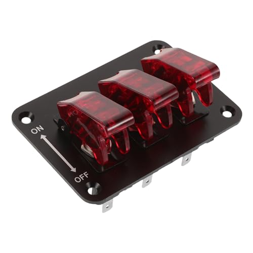 MAGICLULU Auto Knopfschalter 12 V Schalterfeldschalter 12 Volt Ein Aus Beleuchteter Kippschalter 12 V 3 Wege Schalter 3 Positionen Wippschalter 12 Volt Schalter Kippschalter Licht Aus von MAGICLULU