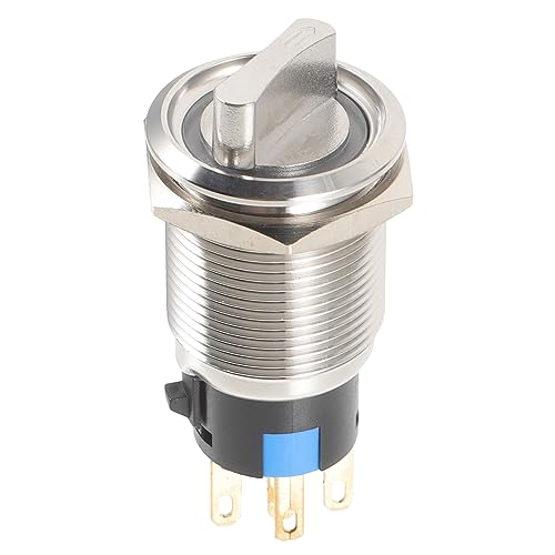 MAGICLULU Drehschalter Bündiger Druckknopf Spülen Runder Druckknopf Glühbirne Druckknopf Automatischer Knopfdrücker Momentaner Starter Druckknopfstart Zündknopf Spültaste Starterknopf Kupfer von MAGICLULU