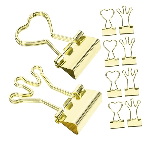 MAGICLULU Metall-binderclips Verschiedene Größen 10 Stück Schwanzclips Für Büro Und Zuhause Dekorative Büroklammern Nützlich Für Die Organisation MAGICLULU Metall-binderclips Verschiedene Größen 10 Stück Schwanzclips Für Büro Und Zuhause Dekorative Büroklammern Nützlich Für Die Organisation von MAGICLULU