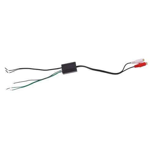 MAGICLULU Hornkabeladapter Lautsprecher Draht Subwoofer Auto hoch Autoradio Zubehör für Subwoofer Ausgangswandler Subwoofer -Sprecher RCA-Ausgangskonverter Leitungskonverter Abs Schwarz von MAGICLULU