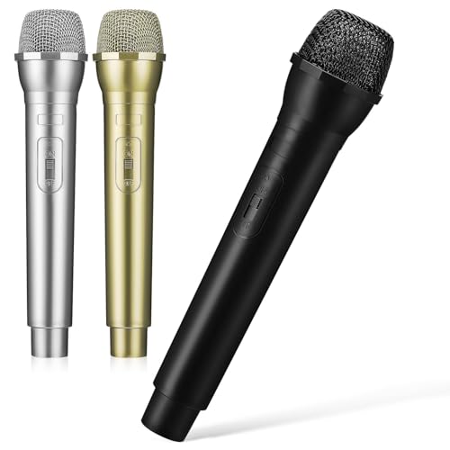 MAGICLULU Kunststoff-Fake-Mikrofon: Lustige Bühnenmikrofone Kostüm-Requisite Rollenmikrofon Für Partygeschenke 3 Stück von MAGICLULU