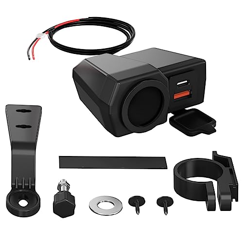 MAGICLULU Motorcycle USB Ladegerät mit Ports Kompatibel Zigarettenanzünder Stecker Integriertes Thermometer für Motorradzubehör und Navigationsgeräte MAGICLULU Motorcycle USB Ladegerät mit Ports Kompatibel Zigarettenanzünder Stecker Integriertes Thermometer für Motorradzubehör und Navigationsgeräte von MAGICLULU