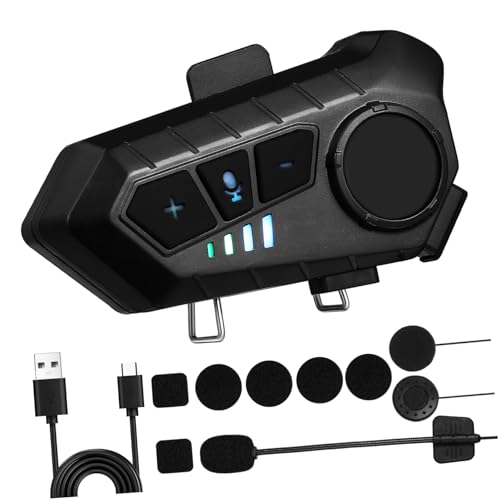 MAGICLULU Motorradhelm Kopfhörer Doppelte Verbindung für Sound Kabelloses für Outdoor Einsatz Helmlautsprecher MAGICLULU Motorradhelm Kopfhörer Doppelte Verbindung für Sound Kabelloses für Outdoor Einsatz Helmlautsprecher von MAGICLULU