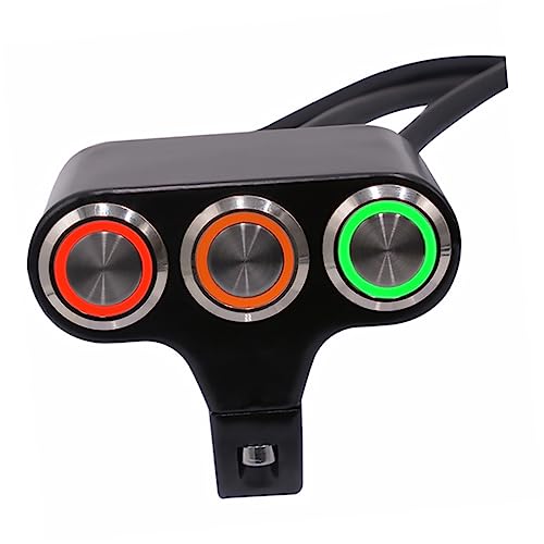 MAGICLULU Motorradlenker Schalter Mit Selbstrückstelltaste Und Lichtmodifikation Robustes Elektroauto Zubehör Für Einfache Installation Und Dekoration von MAGICLULU