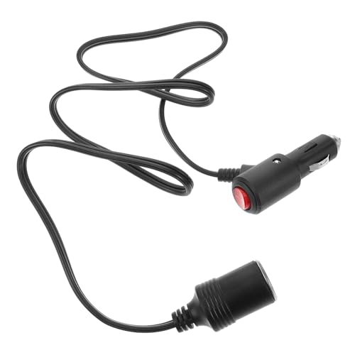 MAGICLULU Netzkabelverlängerung Verlängerungskabel für Zigarettenanzünder Auto-Zigaretten-Verlängerungskabel Doppelzigaretten -Leichteradapter Metall Black MAGICLULU Netzkabelverlängerung Verlängerungskabel für Zigarettenanzünder Auto-Zigaretten-Verlängerungskabel Doppelzigaretten -Leichteradapter Metall Black von MAGICLULU