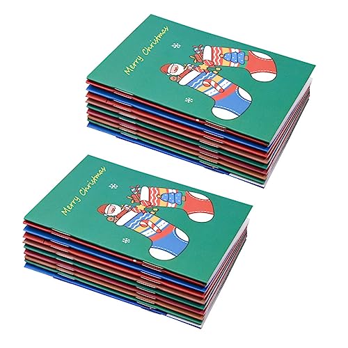 MAGICLULU Weihnachtskarten Großpackung 24 Stück Notizblöcke Tragbares Schreibnotizbuch Für Den Täglichen Gebrauch von MAGICLULU