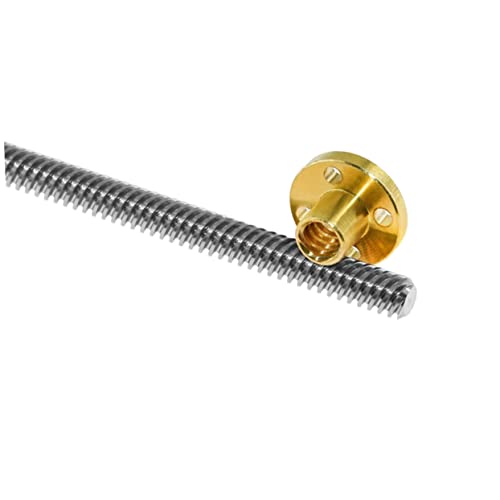 MAGICLULU Schraubenzubehör Führungsschraube Schraube Und Rostfrei Schrittmotor Gewindestange Linear Schraube Mit Schrittmotor Leitspindel Schraube Für 3d-drucker Mit Gewinde von MAGICLULU