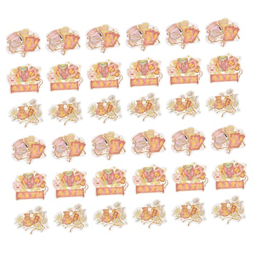 MAGICLULU 36pcs Vergoldung Notizblöcke Planer Chinesische Neue Jahr Materialien Dekorative Kurze Notizen von MAGICLULU