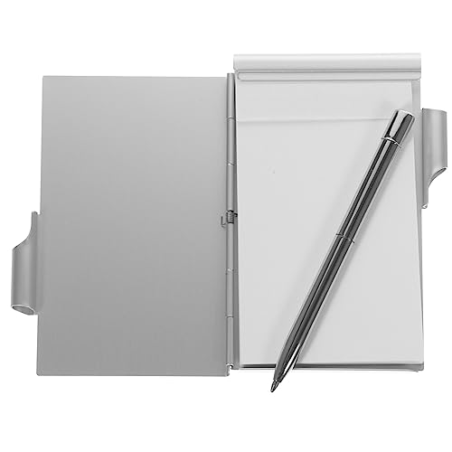 MAGICLULU Aluminiumgehäuse Notizblock Mini-taschennotizbuch für Die Büroschule Reibungsloses Schreiben Notizblock von MAGICLULU