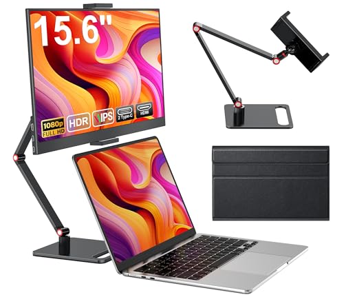 MAGICRAVEN Tragbarer Monitor 15,6 Zoll 1080P FHD Laptop Bildschirm Extender IPS Display, Plug & Play Laptop Monitor Eingebaute Lautsprecher, Zweiter Bildschirm für Laptop/PC/Handys/PS45/X-Box mit HDMI MAGICRAVEN Tragbarer Monitor 15,6 Zoll 1080P FHD Laptop Bildschirm Extender IPS Display, Plug & Play Laptop Monitor Eingebaute Lautsprecher, Zweiter Bildschirm für Laptop/PC/Handys/PS45/X-Box mit HDMI von MAGICRAVEN