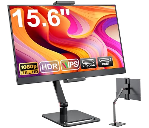 MAGICRAVEN Tragbarer Monitore 15.6“ 1080P FHD Laptop Bildschirm Erweiterung Monitor IPS Screen, Laptop Monitor mit Lautsprecher, Bildschirm für Laptop/PC/Telefone/PS45/X-Box mit HDMI/USB C & Halterung MAGICRAVEN Tragbarer Monitore 15.6“ 1080P FHD Laptop Bildschirm Erweiterung Monitor IPS Screen, Laptop Monitor mit Lautsprecher, Bildschirm für Laptop/PC/Telefone/PS45/X-Box mit HDMI/USB C & Halterung von MAGICRAVEN