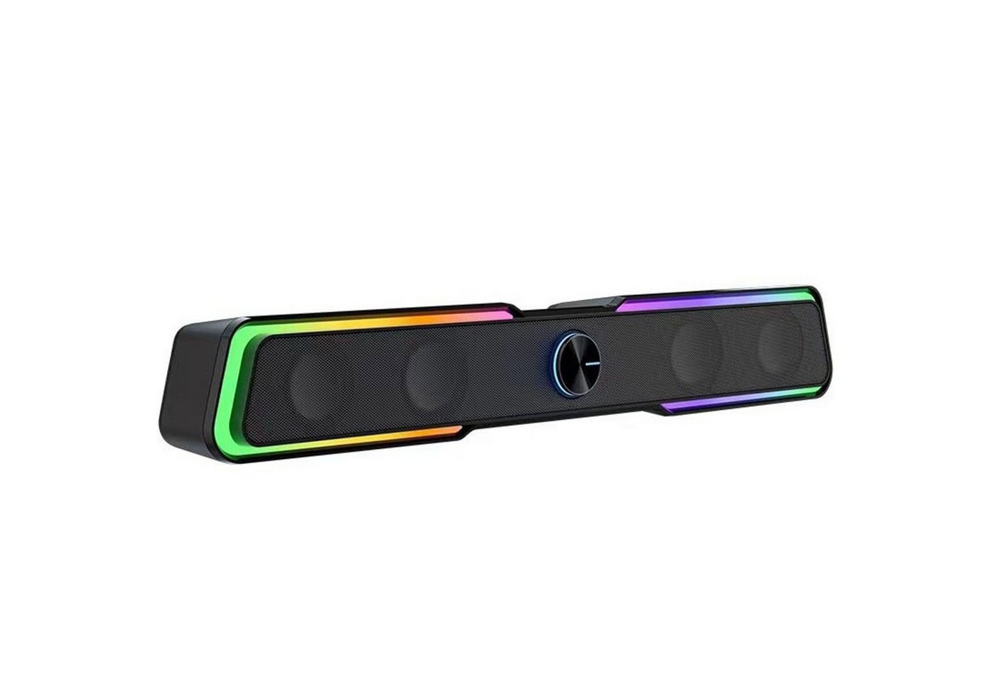 MAGICSHE Bluetooth-PC-Lautsprecherbox,Stereo Bluetooth-Lautsprecher (6 W, DHS-6002s Desktop Bluetooth Lautsprecher, Dynamic Cool RGB LED) von MAGICSHE