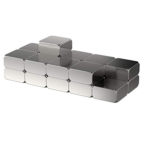 20 Stück Neodym Power-Magnet - Silber - Magnete 8x8x4mm extra stark rechteckig - Haftkraft 0,55 kg - Starke Magnete Super-Magnet - Mini-Magnete für Whiteboard Magnettafel Magnetstreifen Werkstatt 20 Stück Neodym Power-Magnet - Silber - Magnete 8x8x4mm extra stark rechteckig - Haftkraft 0,55 kg - Starke Magnete Super-Magnet - Mini-Magnete für Whiteboard Magnettafel Magnetstreifen Werkstatt von MAGNETE.COM