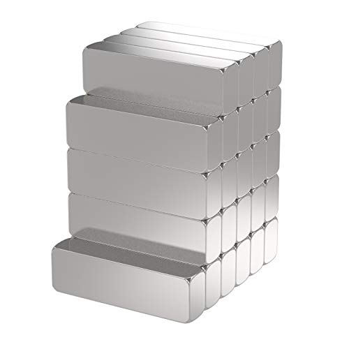 25 Stück Neodym Power-Magnet - Silber - Magnete 10x3x2mm extra stark rechteckig - Haftkraft 0,7 kg - Starke Magnete Super-Magnet - Mini-Magnete für Whiteboard Magnettafel Magnetstreifen Werkstatt 25 Stück Neodym Power-Magnet - Silber - Magnete 10x3x2mm extra stark rechteckig - Haftkraft 0,7 kg - Starke Magnete Super-Magnet - Mini-Magnete für Whiteboard Magnettafel Magnetstreifen Werkstatt von MAGNETE.COM