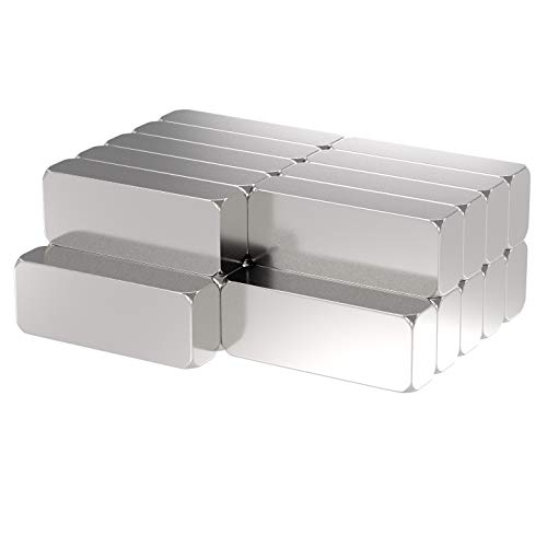 25 Stück Neodym Power-Magnet - Silber - Magnete 8x3x2mm extra stark rechteckig - Haftkraft 0,7 kg - Starke Magnete Super-Magnet - Mini-Magnete für Whiteboard Magnettafel Magnetstreifen Werkstatt von MAGNETE.COM