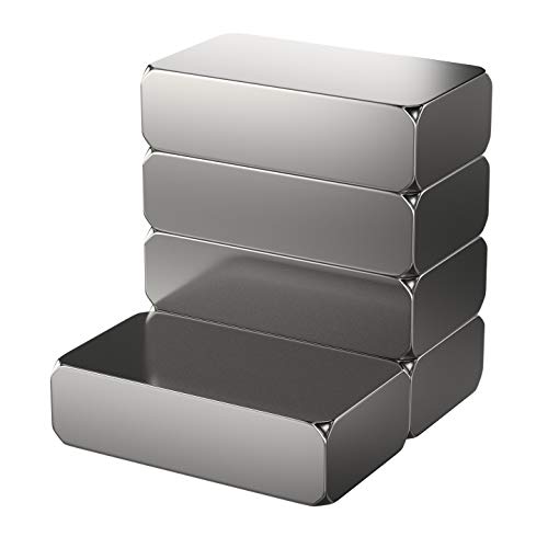 5 Stück Neodym Power-Magnet - Silber - Magnete 18x10x5mm extra stark rechteckig - Haftkraft 5 kg - Starke Magnete Super-Magnet - Ziegel-Magnete für Whiteboard Magnettafel Magnetstreifen Werkstatt von MAGNETE.COM