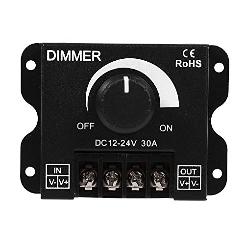 MAGT LED Dimmer Schalter, DC 12V-24V 0-30A Einstellbare Helligkeit LED Dimmschalter Netzteil Controller Manuelle Bedienung for LED Lampen LED Streifen von MAGT