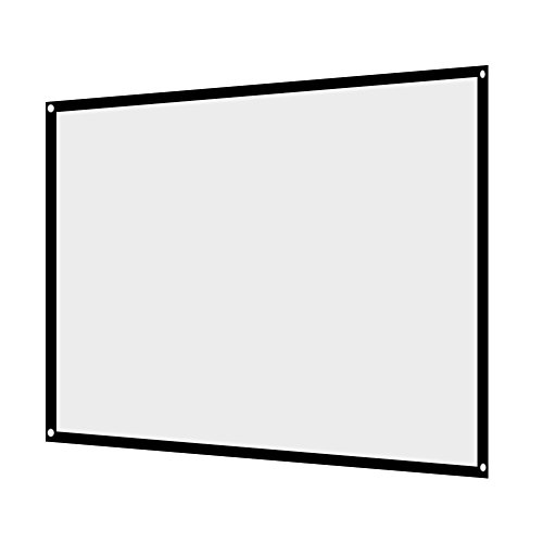 Projektorvorhang, MAGT 1pc Tragbarer, Faltbarer, Knitterfreier Und Haltbarer Weißer Projektorvorhang-Projektionsschirm 4: 3 For Open-Air-Kino (Größe : 84in) von MAGT
