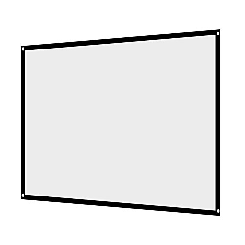 Projektorvorhang, MAGT 1pc Tragbarer, Faltbarer, Knitterfreier Und Haltbarer Weißer Projektorvorhang-Projektionsschirm 4: 3 For Open-Air-Kino (Größe : 84in) von MAGT