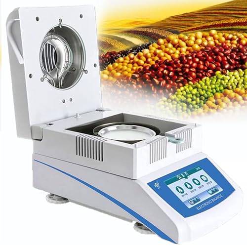 MAHWER Feuchtigkeitstester, 0,02% Lesbarkeit, Touchscreen, hocheffiziente Halogenlampe for gleichmäßige Erwärmung, geeignet for Gummi/Tee/Getreide/Korn MAHWER Feuchtigkeitstester, 0,02% Lesbarkeit, Touchscreen, hocheffiziente Halogenlampe for gleichmäßige Erwärmung, geeignet for Gummi/Tee/Getreide/Korn von MAHWER
