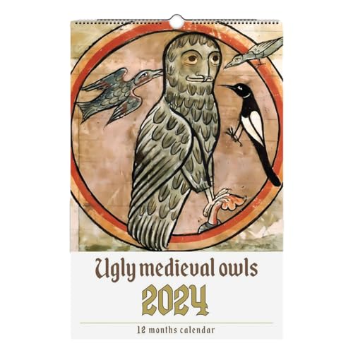 Funny Medieval Owl Paintings Calendar 2024 | Ugly Medieval Owls Kalender | Lustige Monatliche Wandeulen 2024 | 12 Monats Planer - Familienplaner Kalender Geschenk Funny Medieval Owl Paintings Calendar 2024 | Ugly Medieval Owls Kalender | Lustige Monatliche Wandeulen 2024 | 12 Monats Planer - Familienplaner Kalender Geschenk von MAIDONG