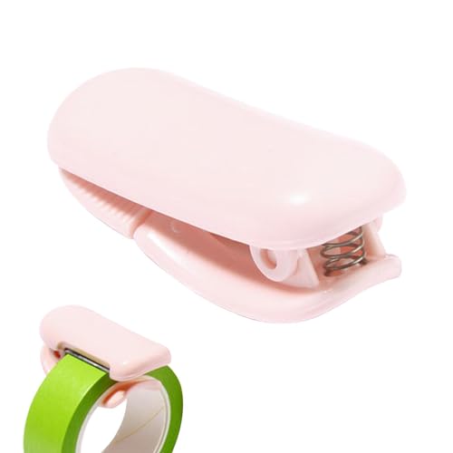 MAIDONG Desktop-Klebebandabroller, Candy Color Quick Wrapper Tools, Mit Stabiler Basis, handzerreißbare Mini-Schnellwickelwerkzeuge, Edelstahl-Sägezahn zum Bandschneiden von MAIDONG