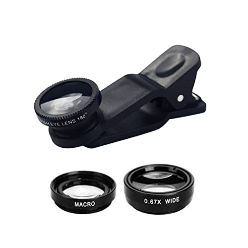 MAIDONG Telefon Kameraobjektiv | -Telefonkameraobjektiv | Clip On Design 180 ° Fisheye-Objektiv + 10-Fach Makroobjektiv + 0,67-Fach Weitwinkelobjektiv für -Smartphones MAIDONG Telefon Kameraobjektiv | -Telefonkameraobjektiv | Clip On Design 180 ° Fisheye-Objektiv + 10-Fach Makroobjektiv + 0,67-Fach Weitwinkelobjektiv für -Smartphones von MAIDONG