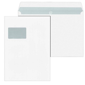 MAILmedia Briefumschläge DIN C4 mit Fenster weiß haftklebend 500 St. von MAILmedia