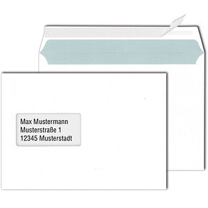 MAILmedia Briefumschläge DIN C5 mit Fenster weiß haftklebend 500 St. von MAILmedia
