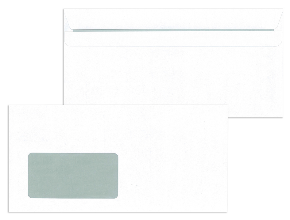 MAILmedia Briefumschläge DIN Lang, selbstklebend,mit Fenster von MAILmedia