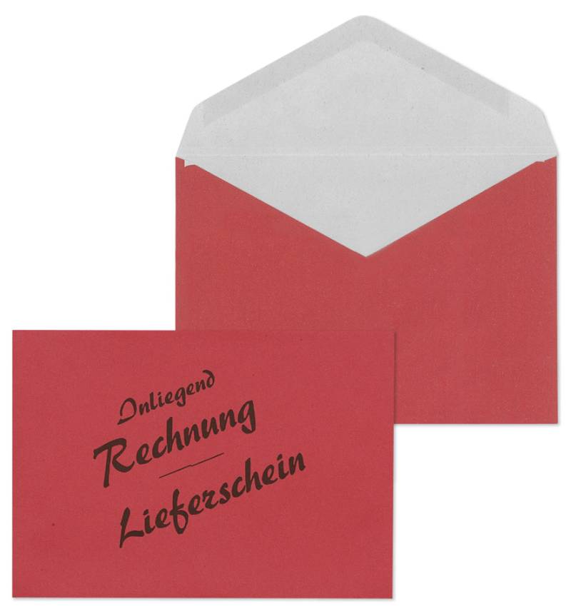 MAILmedia Briefumschlag C6 , Lieferschein/Rechnung, , rot von MAILmedia
