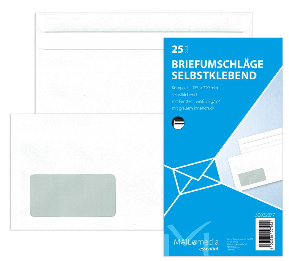 MAILmedia Briefumschlag Offset weiß, Kompakt, mit Fenster von MAILmedia