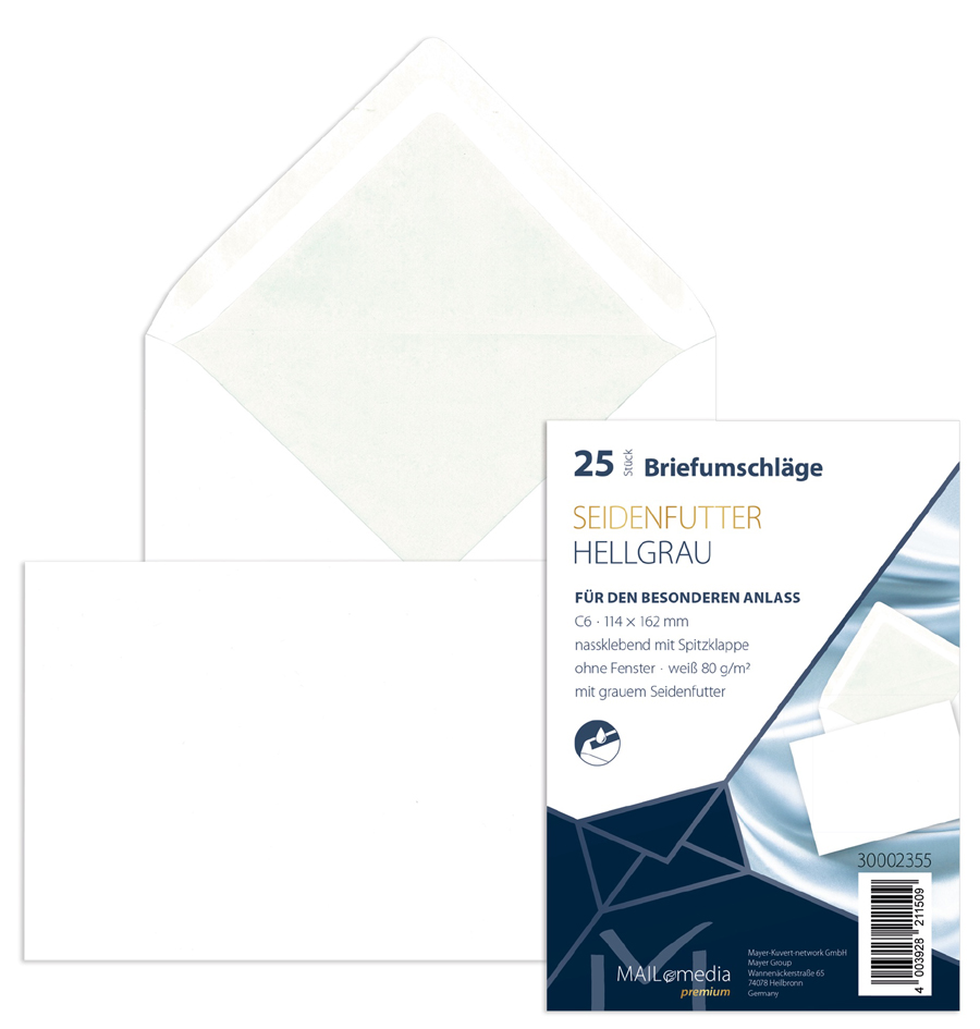 MAILmedia Briefumschlag Offset weiß mit Seidenfutter, D lang MAILmedia Briefumschlag Offset weiß mit Seidenfutter, D lang von MAILmedia