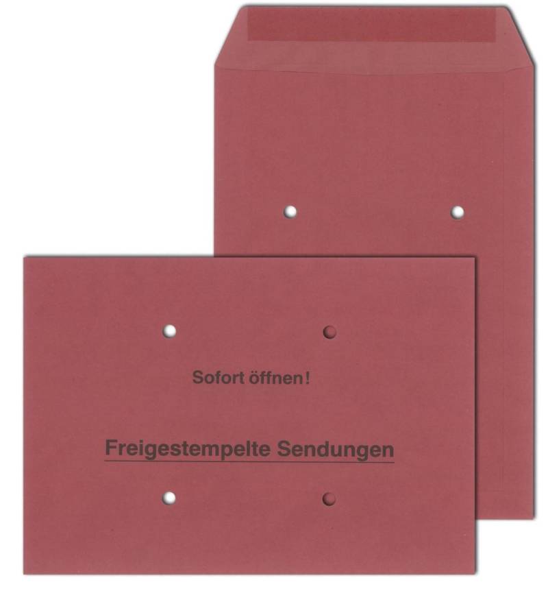MAILmedia Freistempler-Umschläge DIN B4 rot von MAILmedia