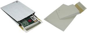 MAILmedia Papierpolster-Faltenversandtasche K-Pack, C5 360 g-qm - ca. 33,4 g, Farbe: weiß - grau, Haftklebung mit (992787) von MAILmedia