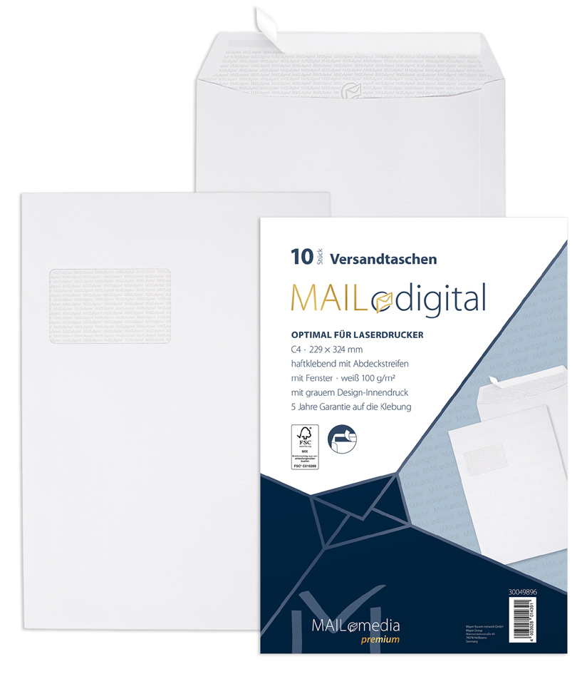 MAILmedia Versandtasche , MAILdigital, , C4, weiß MAILmedia Versandtasche , MAILdigital, , C4, weiß von MAILmedia