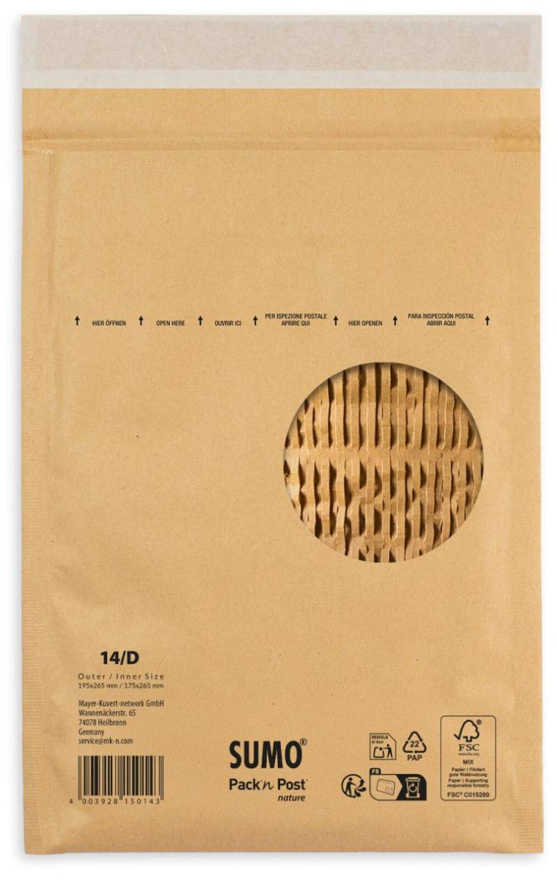 MAILmedia Polstertaschen für DIN B5 braun von MAILmedia