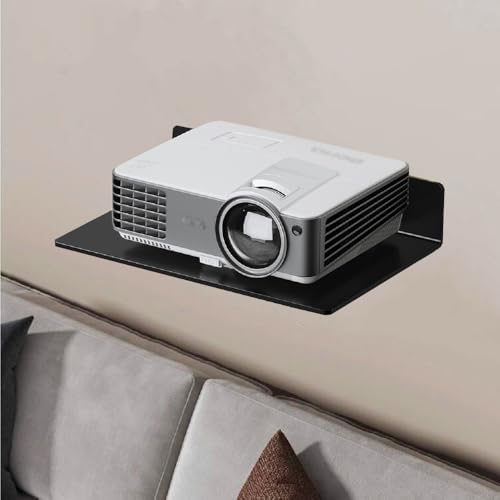 Schweberegal für Projektor, Projektor-Wandhalterung, hält bis zu DVD-Komponenten-Regal, perfekt für Projektor, WLAN-Router, Spielekonsole und Kabelbox, Wandhalterung, Regal, Lautsprecher-Wandhalterung Schweberegal für Projektor, Projektor-Wandhalterung, hält bis zu DVD-Komponenten-Regal, perfekt für Projektor, WLAN-Router, Spielekonsole und Kabelbox, Wandhalterung, Regal, Lautsprecher-Wandhalterung von MAIQIYALAN